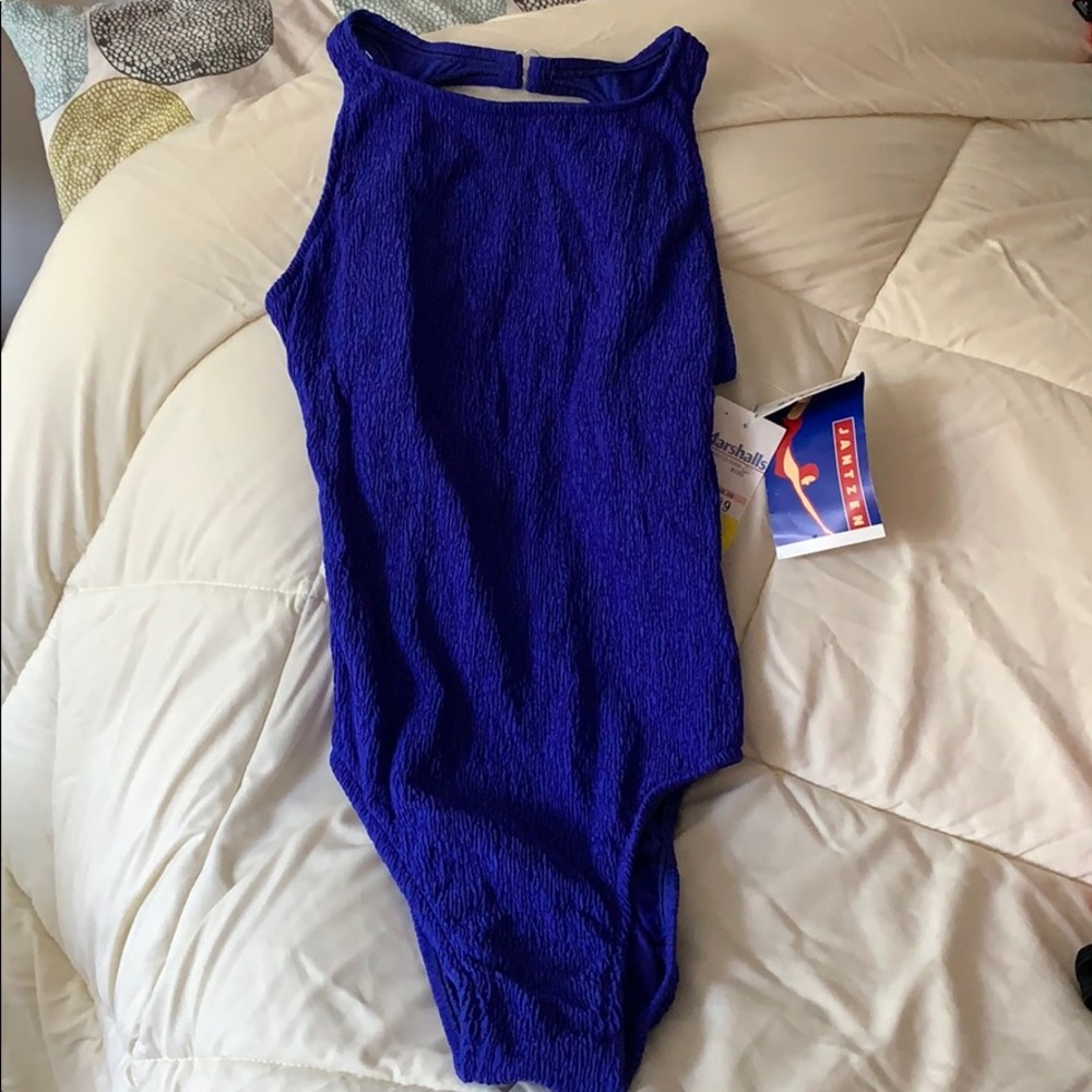 Vintage Jantzen Blue One-Piece Swimsuit